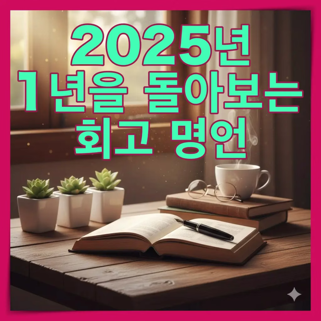 2025년 강력한 회고 명언 20선